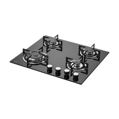 Kaff 60cm Built-in Hob 4 Burner | Auto Electric Ignition Gas Hob | Italian Burners | 8mm Toughened Glass Top | Easy Grip