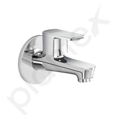 Plantex Water Tap for Bathroom with Water-Saving Tap/Wall Mount Bib Tap with Wall Flange and Teflon Tape/Brass Spindle Basin Tap for Home (CRM-1281-Mirror Chrome Finish)-6