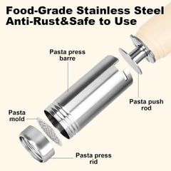 MALATA Pasta Maker Machine with 5 Extrusion Discs | Automatic Noodle Maker for Spaghetti, Ramen, Macaroni & Flat Pasta