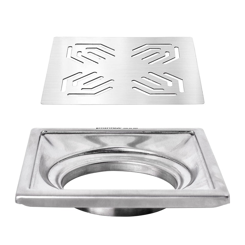 Plantex 304 Grade Stainless Steel Drain Cover/Drainage Cover/Drain Cover for Bathroom/Jali for Bathroom and Balcony- (6x6 inches)-6