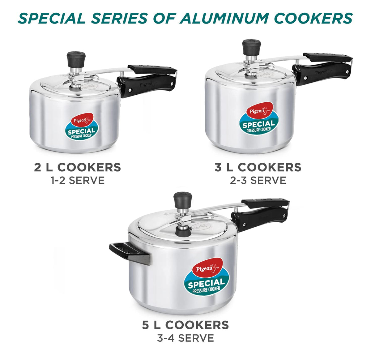 Pigeon by Stovekraft Aluminium Inner Lid Pressure Cooker (Silver) BIS Certified