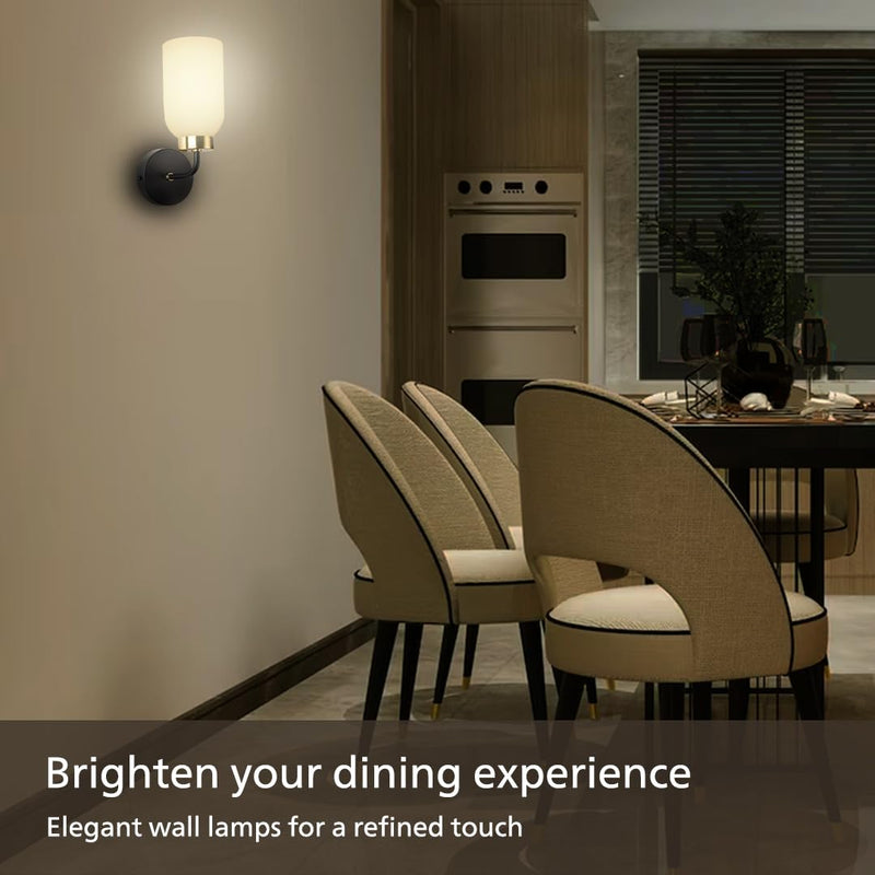 Philips Glow Black & Brass Wall Light