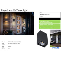 Philips 31450 10-Watt Up Down Lighter (Anthracite and Warm White)