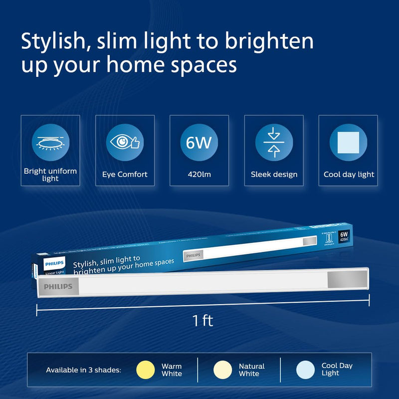 Philips Space Glow 1ft LED Linear Cabinet Light