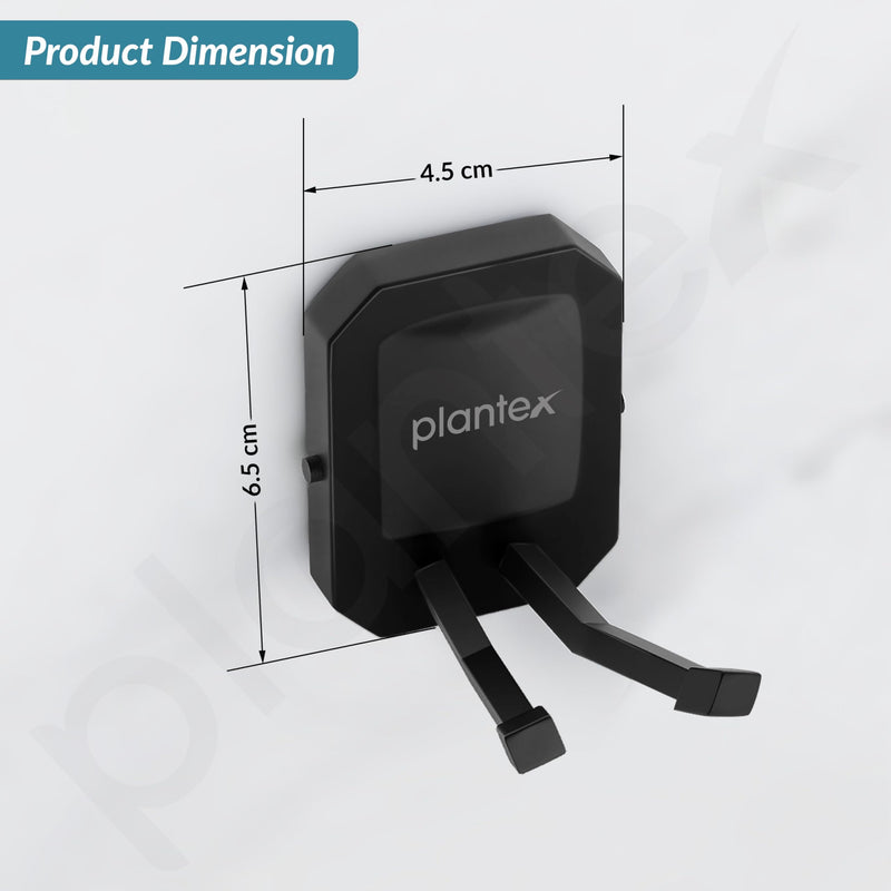 Plantex 304 Grade Stainless Steel Robe Hook for Bathroom/Cloth-Towel Hanger/Hooks for Wall/Bathroom Accessories - Cute (Black)-4