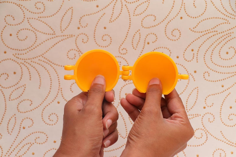 Dynore Plastic Small Laddu Making Mould, Laddu Maker,Mithai Maker Mould Sancha for Ganpati,Diwali, Janmashtmi and Other Festival for Indian Mithai-2 pc