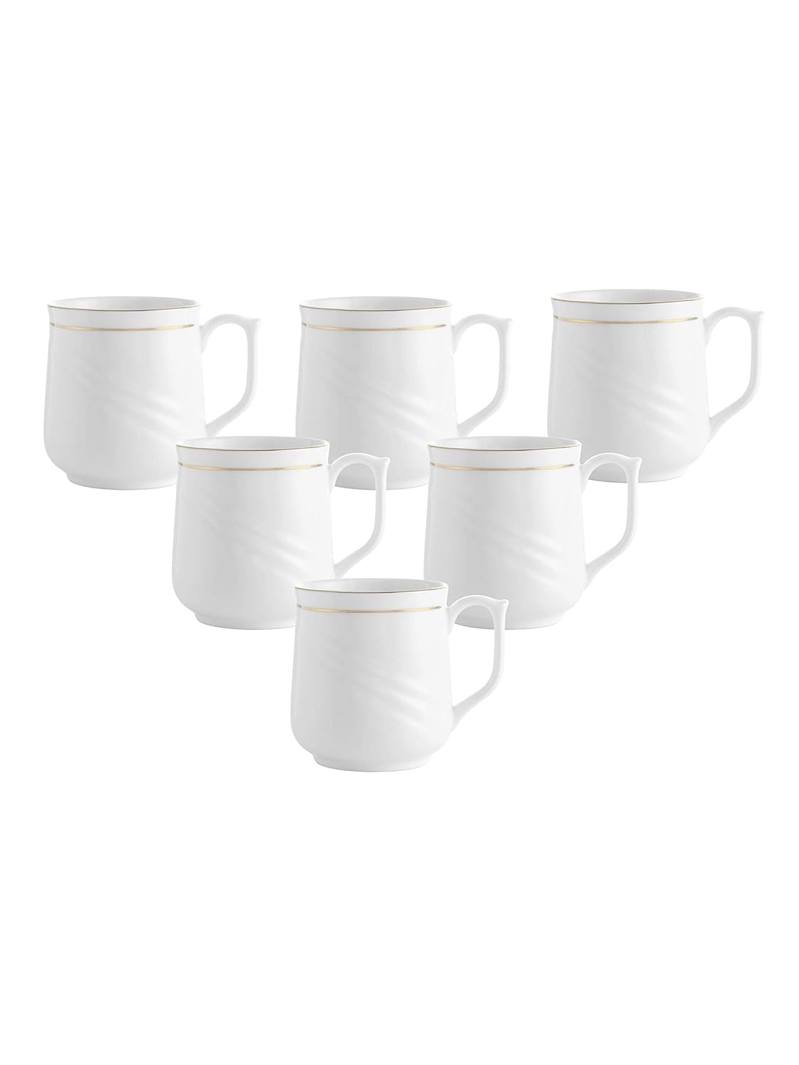 Clay Craft New Lilly Gold Line Coffee & Tea Mugs GL 110 Series, Set of 6
