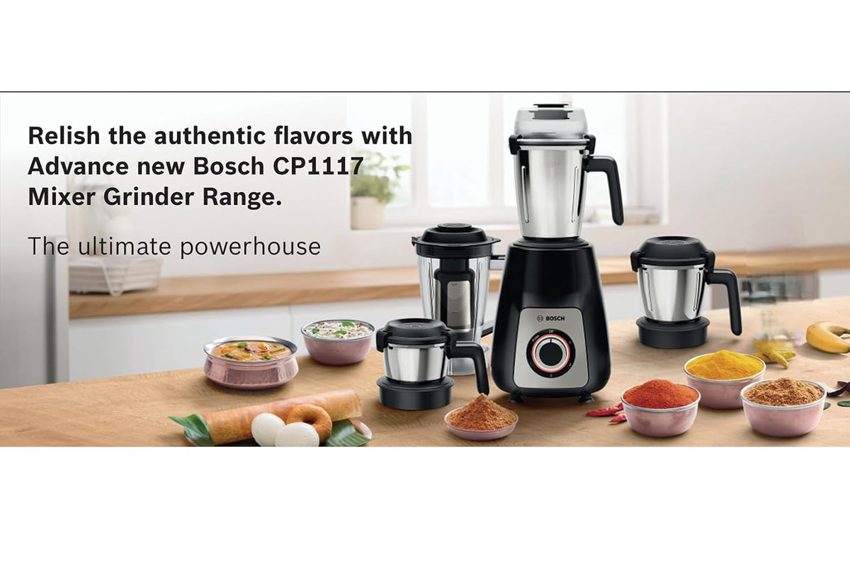 Bosch TrueMixx 750 Mixer Grinder 4 Jar Black MG6414A1KI