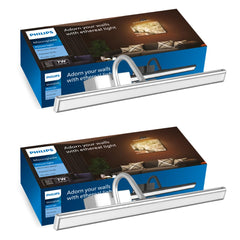 Philips 7-Watts Moonglade Silver Picture Light (Pack of 2)