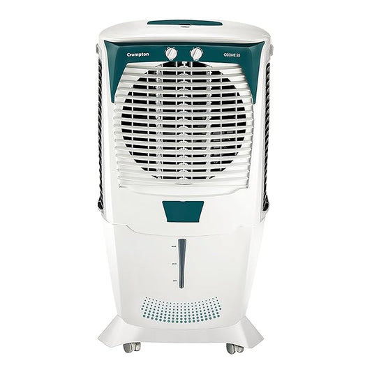Crompton Ozone 55 Litres Desert Air Cooler for home | Large & Easy Clean Ice Chamber | 4-Way Air Deflection | High Density Honeycomb Pads | Everlast Pump | Auto Fill