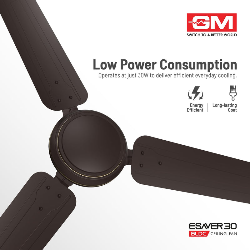 GM E Saver BLDC 1200 mm Ceiling Fan with Remote | 5 Star-3