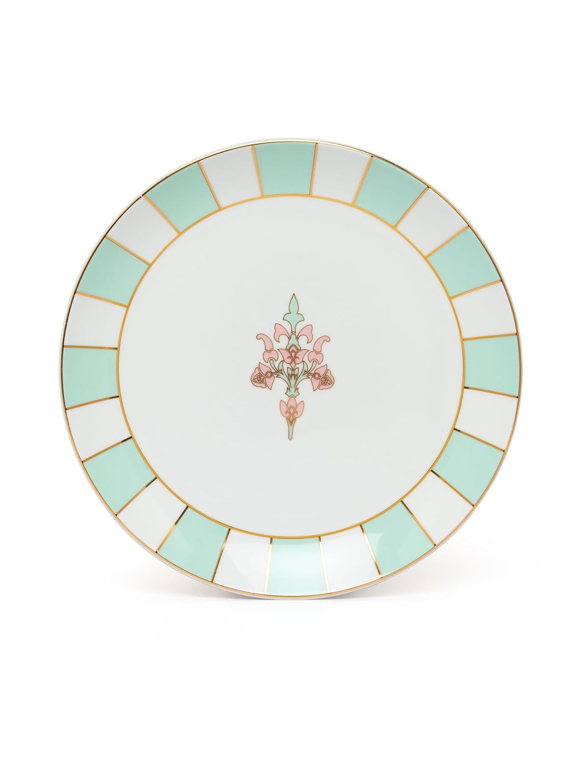 Clay Craft Fine Ceramic Dinner Set of 38 Pcs - Urmi Fiesta (Noir N405), for Family of 6, Dinner Set Ceramic, Crockery Set, Dining Set for Dinner, Crockery Set for Gift, Kitchen Set for Home