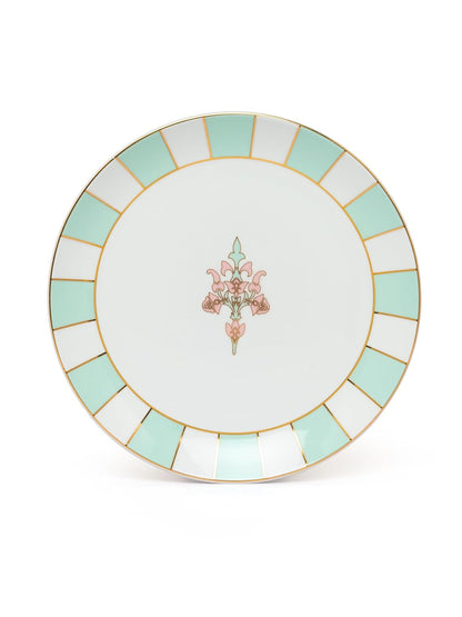 Clay Craft Fine Ceramic Dinner Set of 38 Pcs - Urmi Fiesta (Noir N405), for Family of 6, Dinner Set Ceramic, Crockery Set, Dining Set for Dinner, Crockery Set for Gift, Kitchen Set for Home