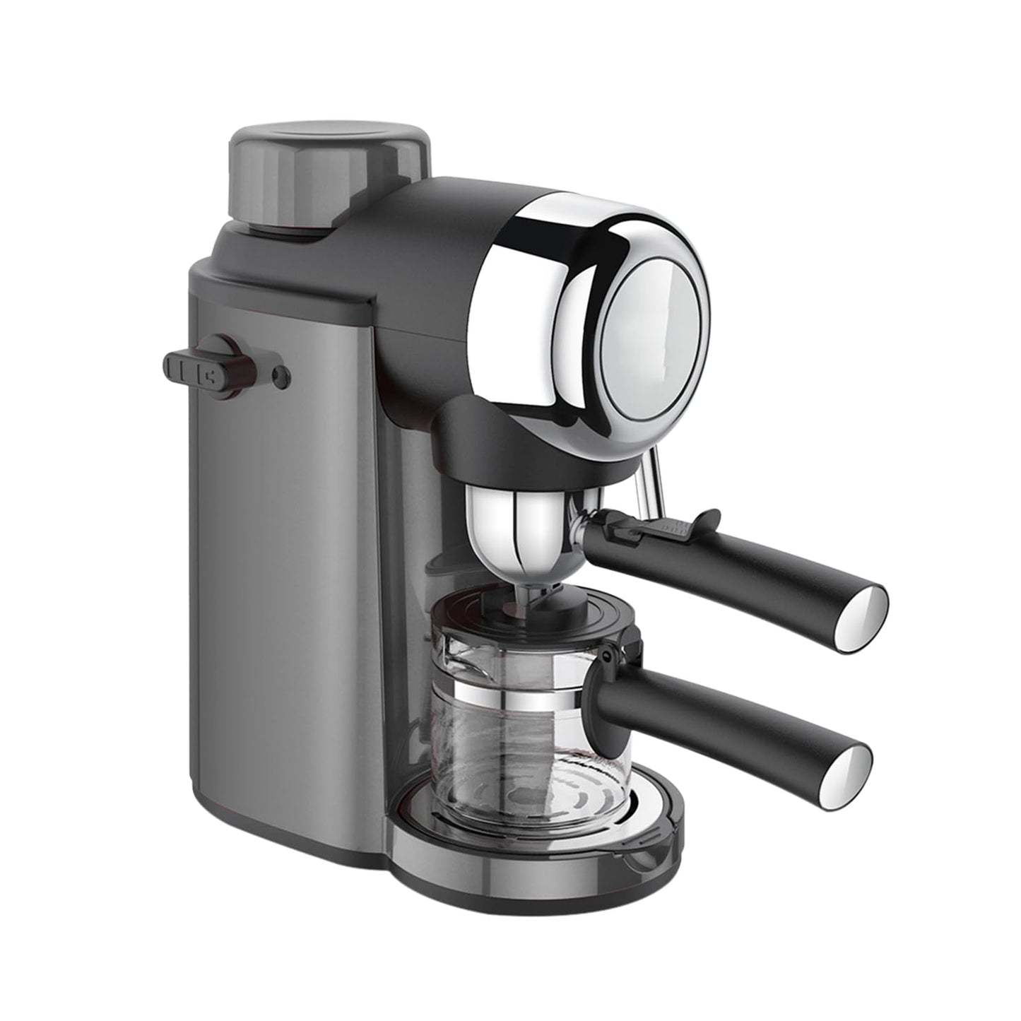 KAFF VIENNA 800 Watts Espresso, Cappuccino and Latte Coffee Maker, Glass Carafe Jar, 750W, with Automatic Pressure-Release, Over-Heat and Over-Pressure Protecting Device (Red)