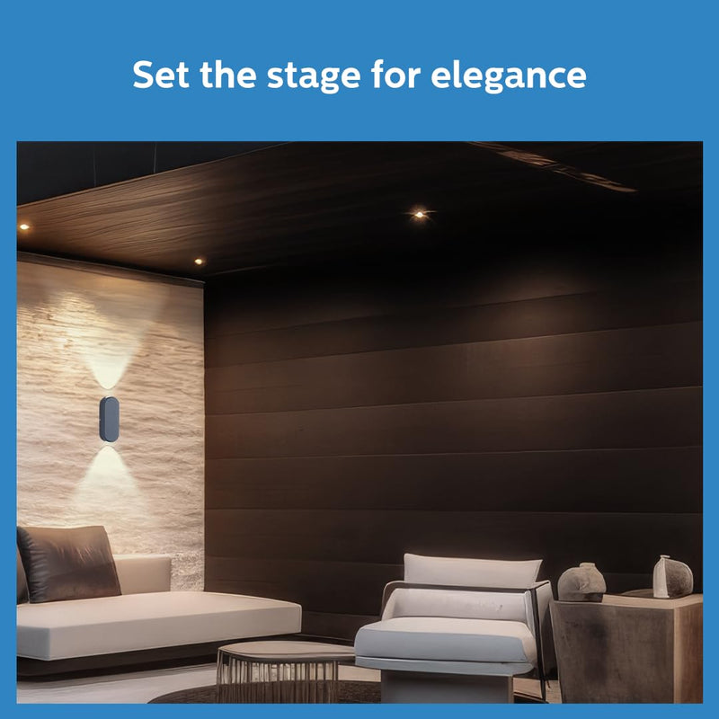 Philips Aluminium 7W 2-Way Decorative Wall Light