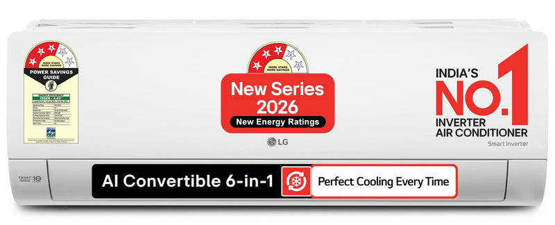 LG 1 Ton 5 Star AI Dual Inverter Split Ac (Copper, Super Convertible 6-In-1 Cooling, 4 Way Swing, HD Filter with Anti-Virus Protection, Faster Cooling & Energy Saving, TS-Q14YNZE, White)