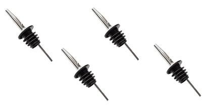 Dynore Stainless Steel Wine/Liquor/Sauce/Olive Oil Pourers- Set of 4