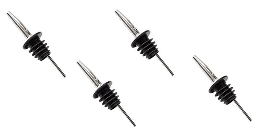 Dynore Stainless Steel Wine/Liquor/Sauce/Olive Oil Pourers- Set of 4