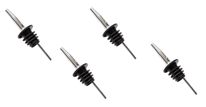 Dynore Stainless Steel Wine/Liquor/Sauce/Olive Oil Pourers- Set of 4