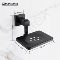 Plantex 304 Grade Stainless Steel Wall Mounted Soap Holder for Bathroom/Soap Stand/Soap Dish/Bathroom Accessories - Splash (Black)-3