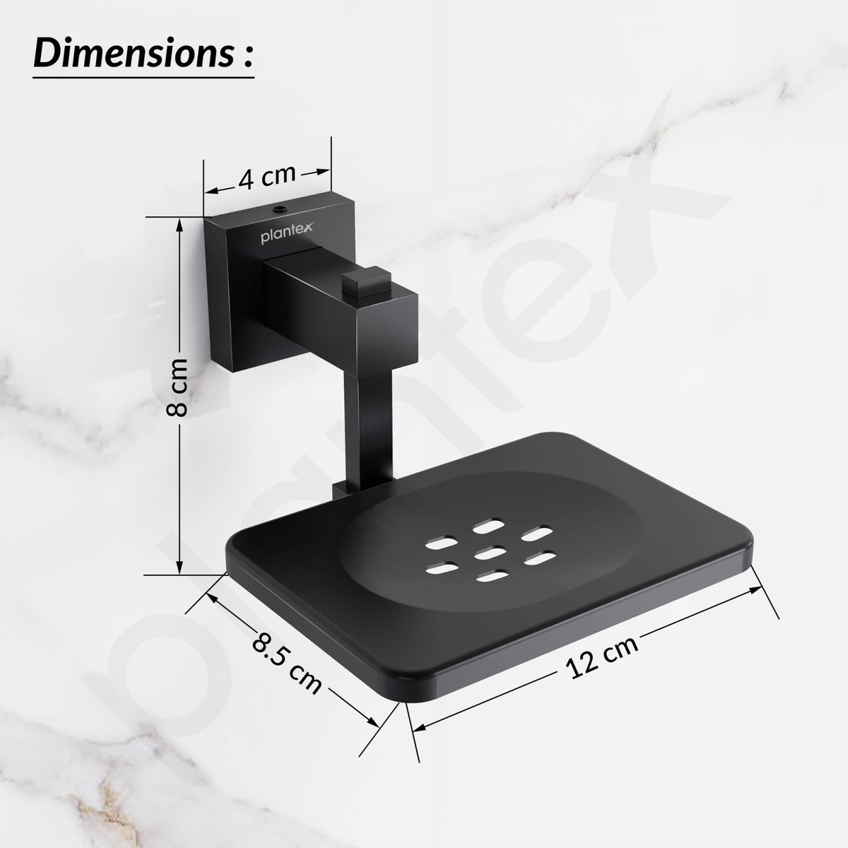 Plantex 304 Grade Stainless Steel Wall Mounted Soap Holder for Bathroom/Soap Stand/Soap Dish/Bathroom Accessories - Splash (Black)-3