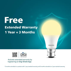 Philips Ace Saver Base B22 12-Watt LED Bulb (Warm White) - Pack of 2