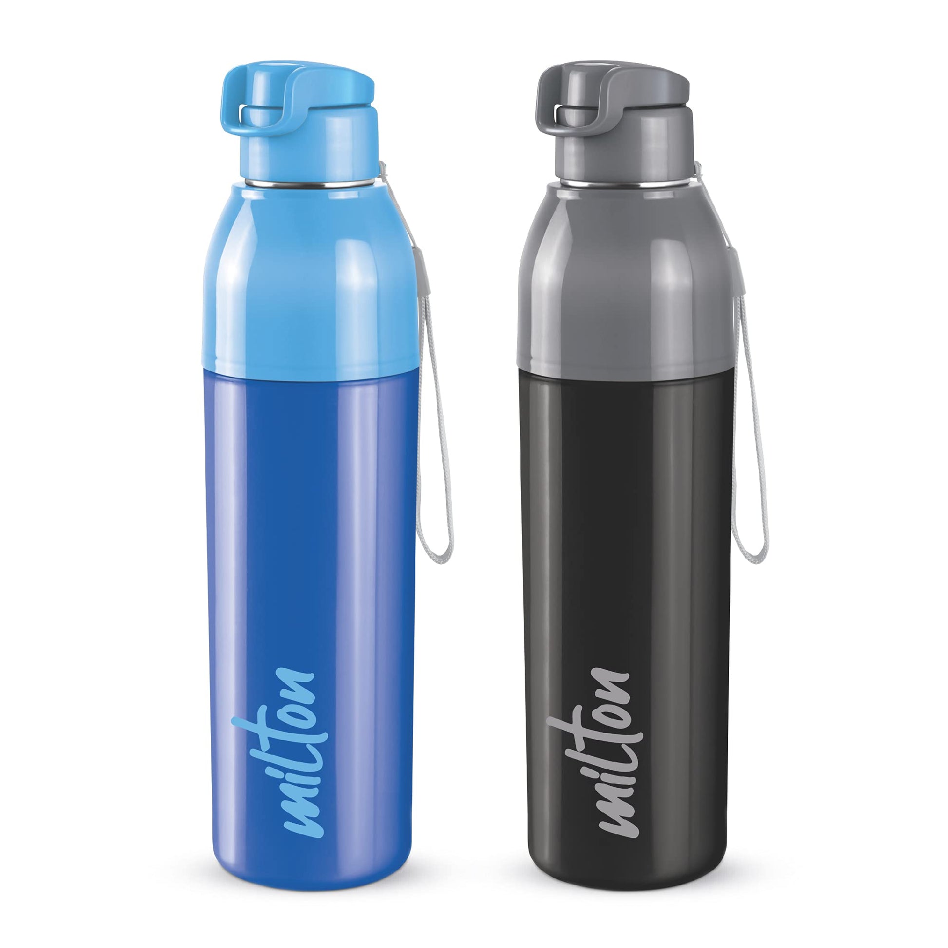 Milton Water Bottle Steel Convey 900 PU Insulated, Inner Stainless Steel Hot & Cold Bottle, 630 ml, Leak Proof, BPA Free, Ideal for Home, Office, Gym, Travelling, Black