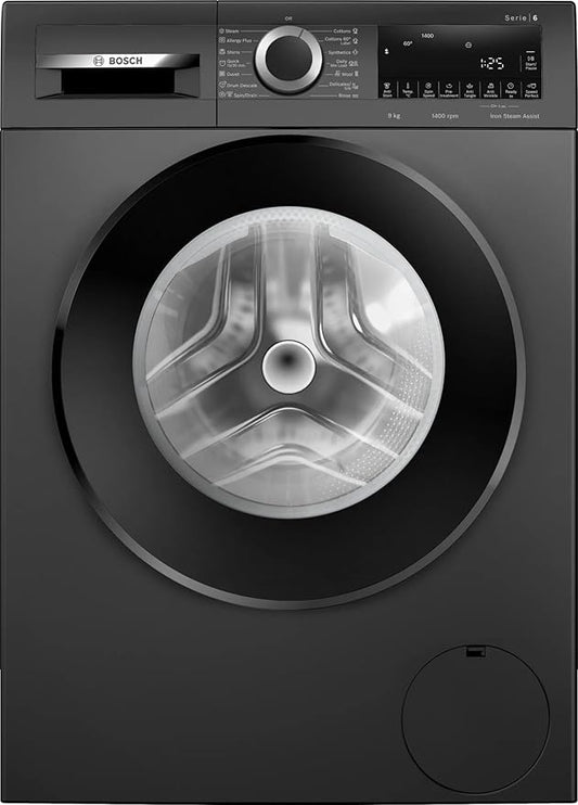 Bosch 9kg 5 Star Anti Wrinkle & Steam Care Fully Automatic Front Load Washing Machine with Built in Heater (WGA244ZTIN, Black Grey)