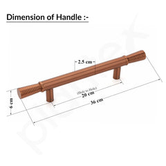 Plantex Main Door Handle/14 Inch Door Handle for Main Door/Pull-Push Handle for Home/Office/Hotel - Pack of 1 (PVD Rose Gold) - 3 Years Warranty-2