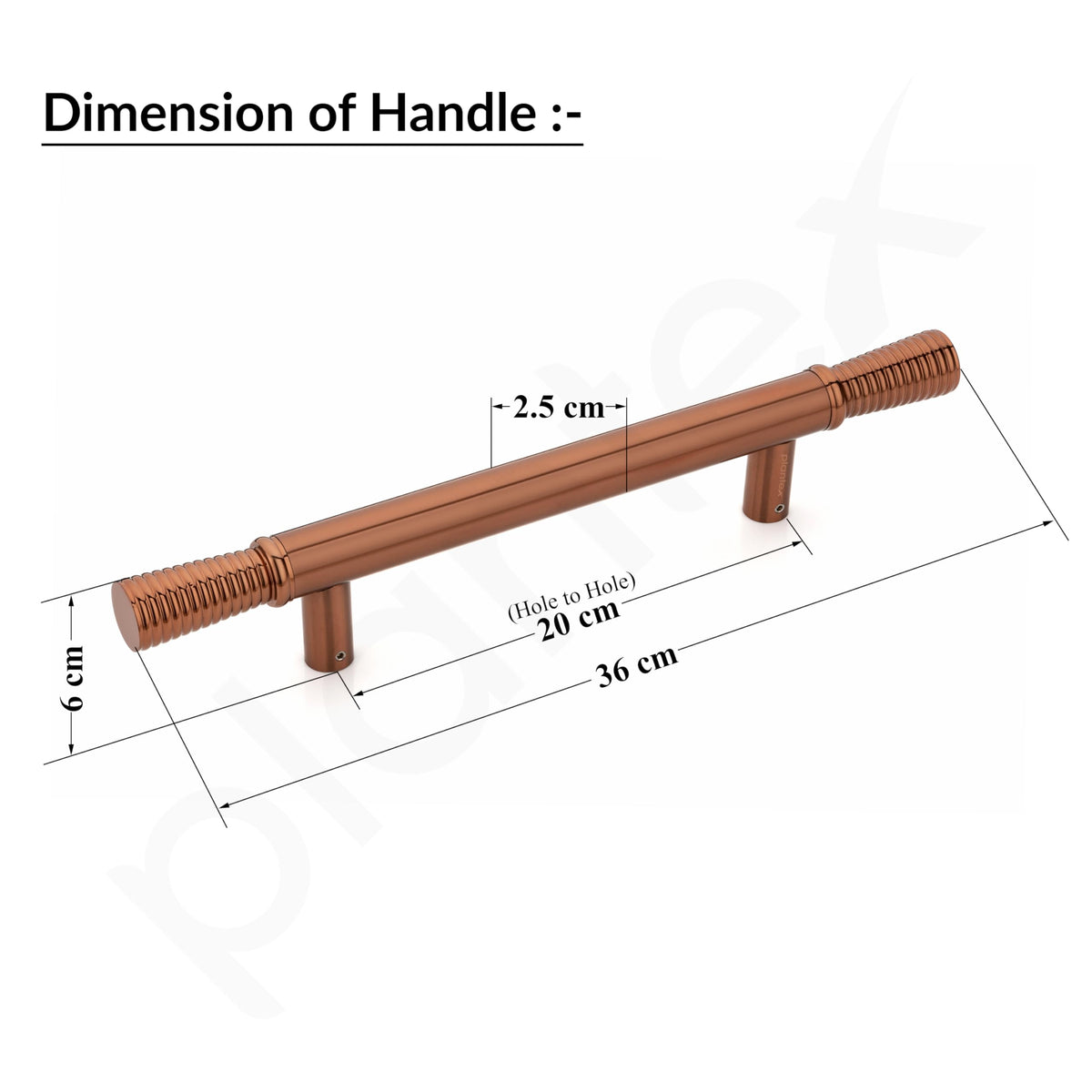 Plantex Main Door Handle/14 Inch Door Handle for Main Door/Pull-Push Handle for Home/Office/Hotel - Pack of 1 (PVD Rose Gold) - 3 Years Warranty-2