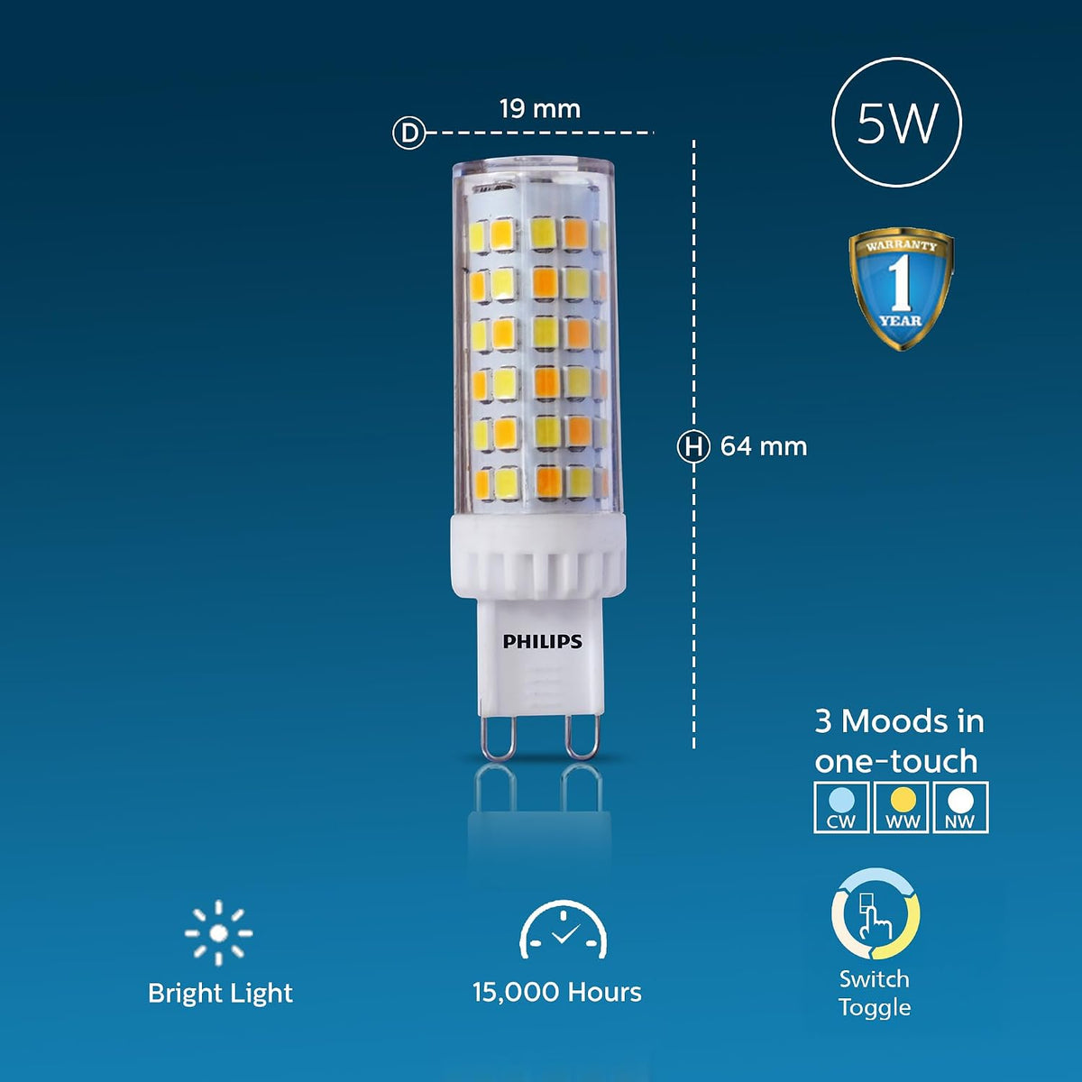 Philips G9 5-Watt Scene Switch LED Bulb