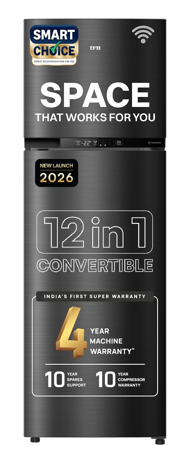 IFB 331L 3 Star 12-in-1 Convertible, Advanced Inverter Frost-Free Double Door Refrigerator with 30 Hrs Cooling Retention
