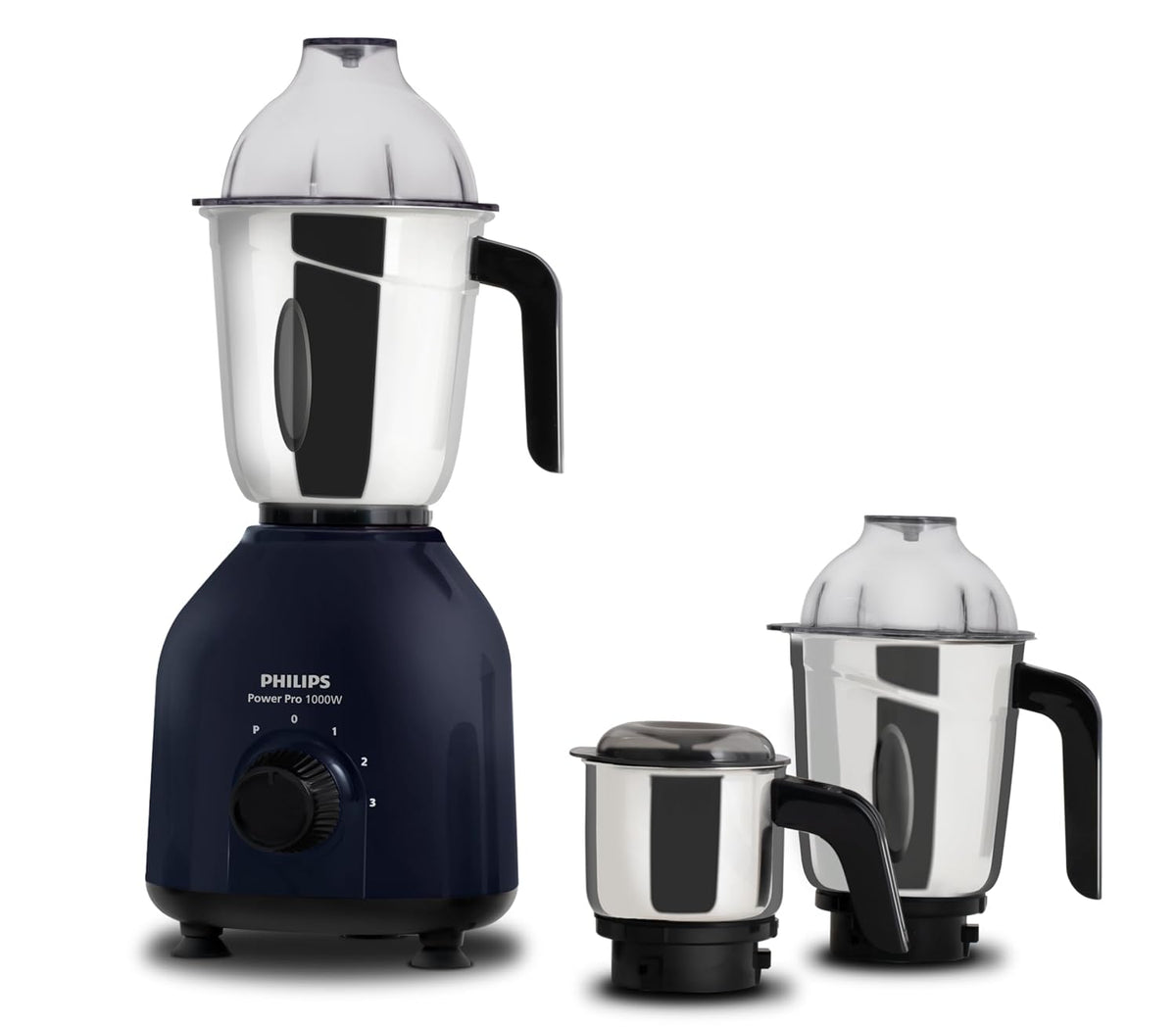 Philips HL7713/01,1000W PowerPro Motor Mixer Grinder, 3 Jars, Azure Blue