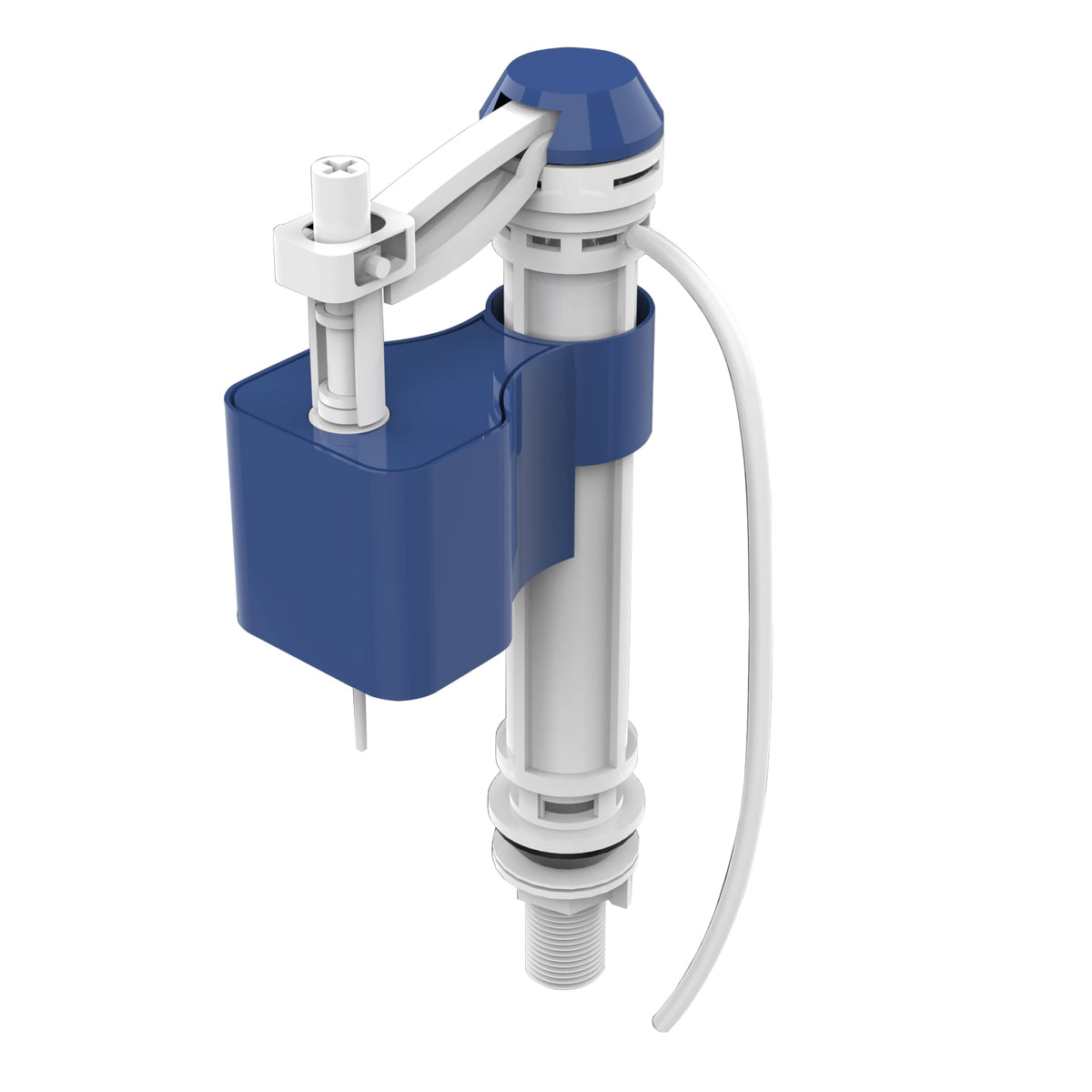 Plantex Anti-Siphon Toilet Flush Tank Fill Valve/Repair Kit 6" to 10" Adjustable for One Piece Commode/Ball Cocke for Flush Tank - Pack of 1 (White & Blue)-1