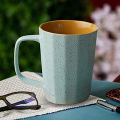 Clay Craft Fine Ceramic Armada Mustard & Pink Cups & Saucer, Set of 12, Cups for Tea & Coffee, Gift Set, Elegant Design for Home and Kitchen and Can Be Gifted to Your Loved Ones On Any Occassions