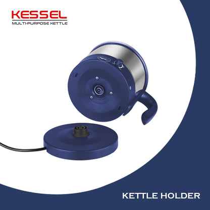 Pigeon Kessel Multipurpose Kettle 1.5 litres with Stainless Steel Body, used for boiling Water and milk, Tea, Coffee, Oats, Noodles, Soup etc 600 Watt (Blue)