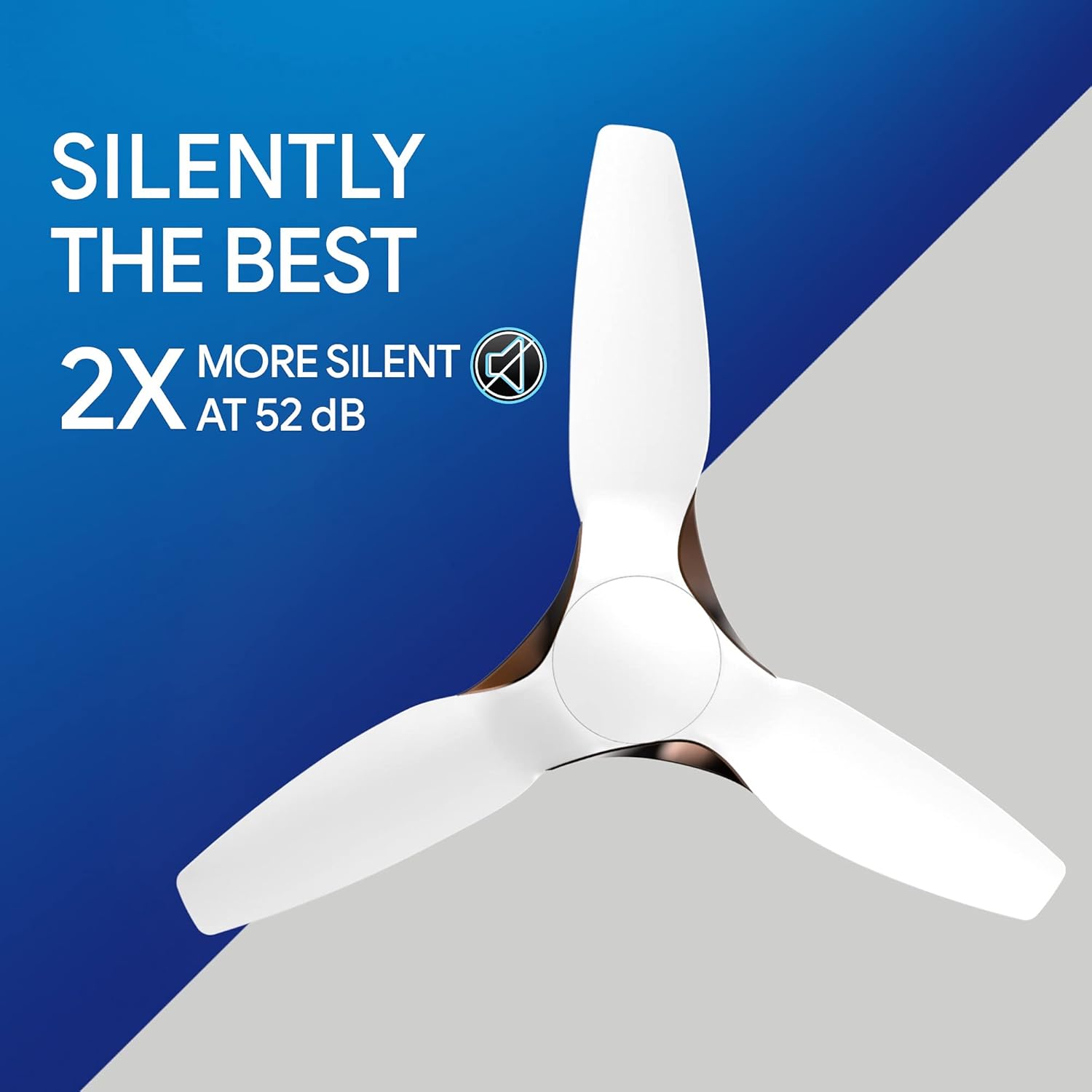 Crompton SilentPro Enso 1225 mm ActivBLDC Remote-controlled Ceiling Fan with Anti-Dust Technology | 2X Silent |iF Design Award 2021 | 5 Years Warranty (White)