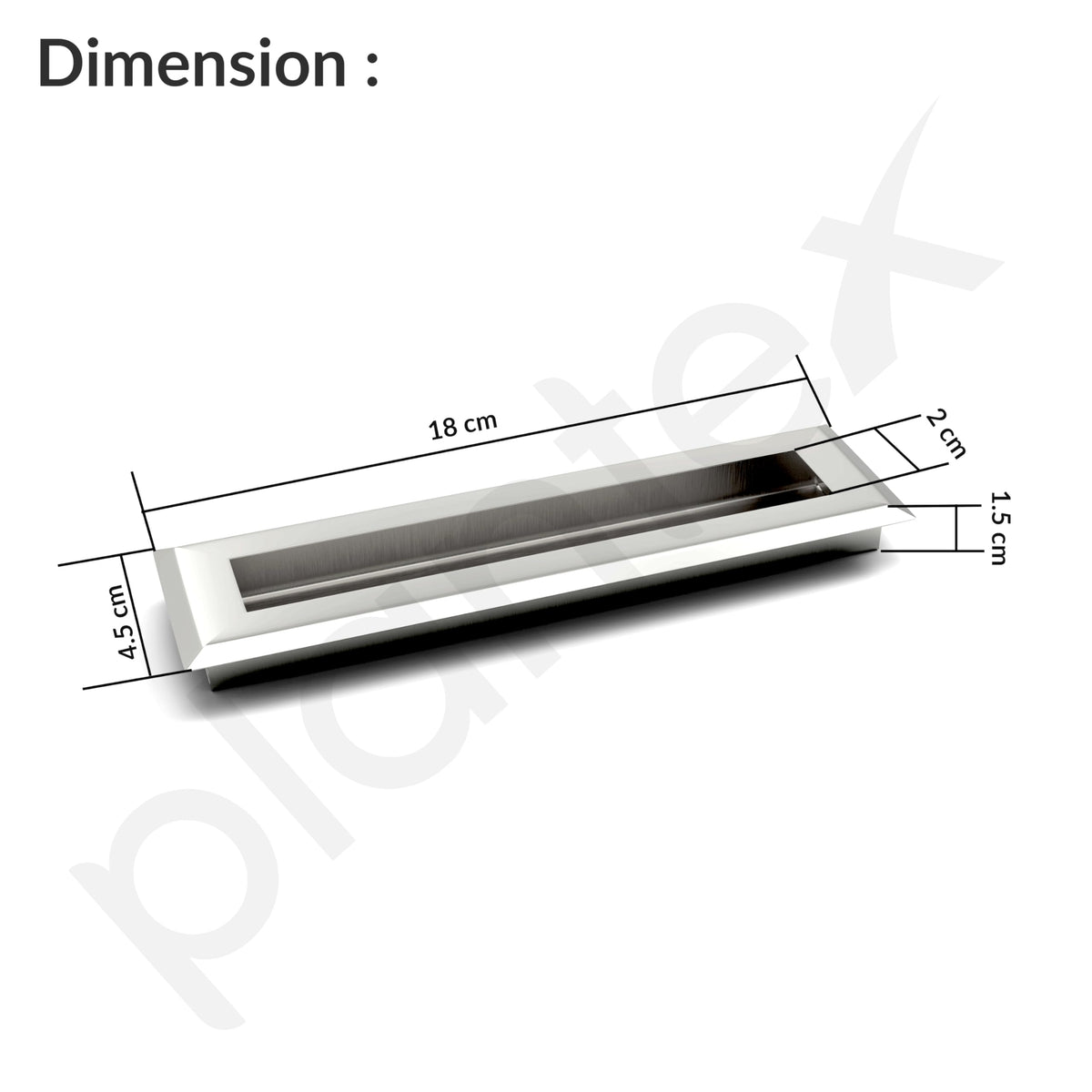 Plantex Sliding Door Handle/Concealed Handle for Sliding Door/160mm Concealed Handle for Wardrobe/Kitchen Cabinet - Pack of 4 (Satin) (Model APS-DTC-3900)-2