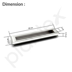 Plantex Sliding Door Handle/Concealed Handle for Sliding Door/160mm Concealed Handle for Wardrobe/Kitchen Cabinet - Pack of 4 (Satin) (Model APS-DTC-3900)-2
