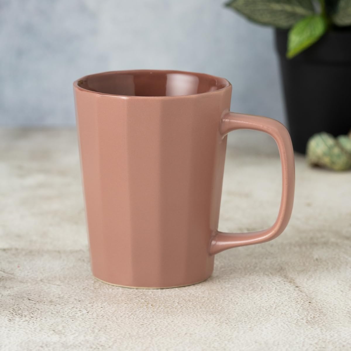 Clay Craft Fine Ceramic Armada Mustard & Pink Cups & Saucer, Set of 12, Cups for Tea & Coffee, Gift Set, Elegant Design for Home and Kitchen and Can Be Gifted to Your Loved Ones On Any Occassions