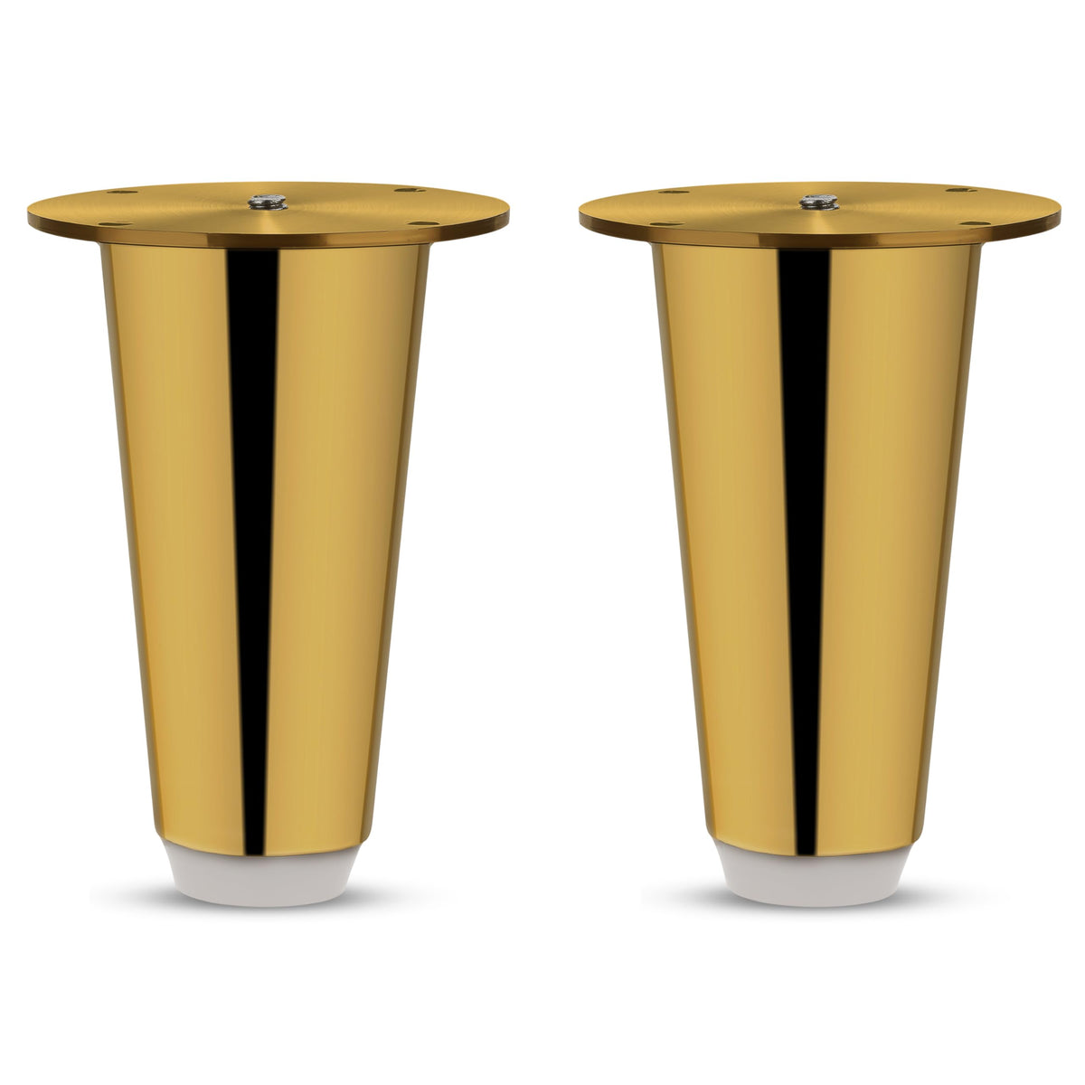 Plantex Heavy Duty Round 4 inch Spare Sofa Legs for Bed Furniture/Sofa Legs for Furniture Fitting/Table Legs/Sofa Leg Set of 2 pcs (Gold) (Model APS-DTS-53)-1