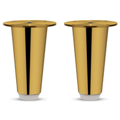 Plantex Heavy Duty Round 4 inch Spare Sofa Legs for Bed Furniture/Sofa Legs for Furniture Fitting/Table Legs/Sofa Leg Set of 2 pcs (Gold) (Model APS-DTS-53)-1