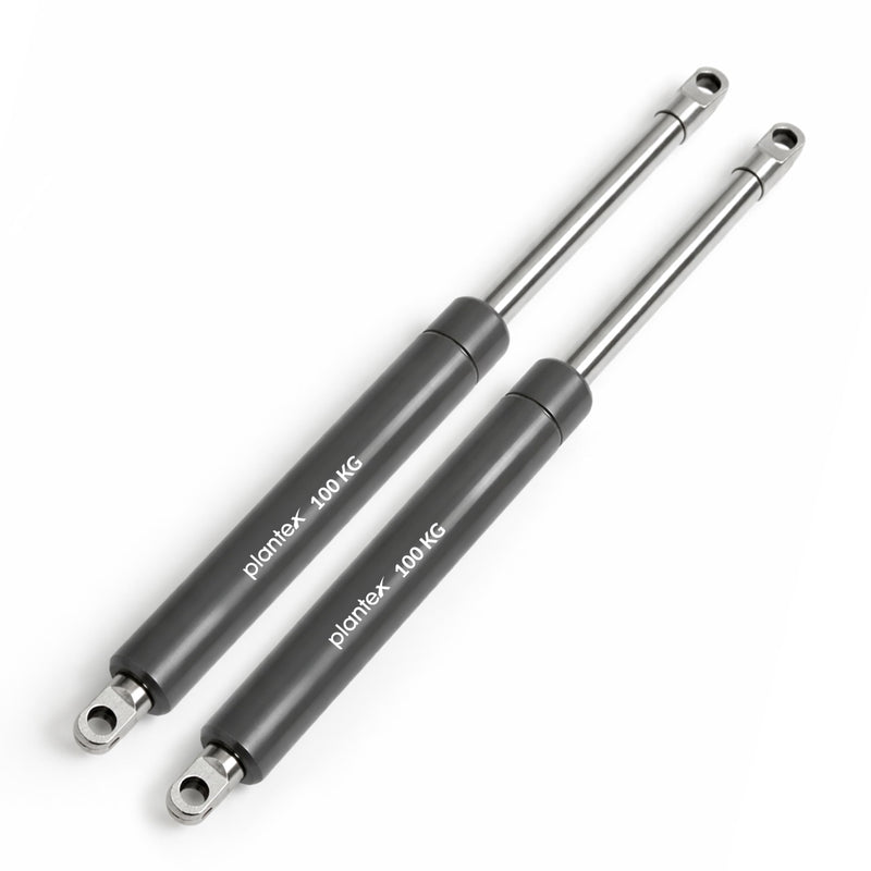 Plantex 17 Inch Hydraulic Gas Spring Stay Strut Pneumatic Lift Support with Cover/Cabinet Hinges Support/Capacity 100 KGS (1000 N) - Pair of 1 (2 Pcs) (Silver)-1