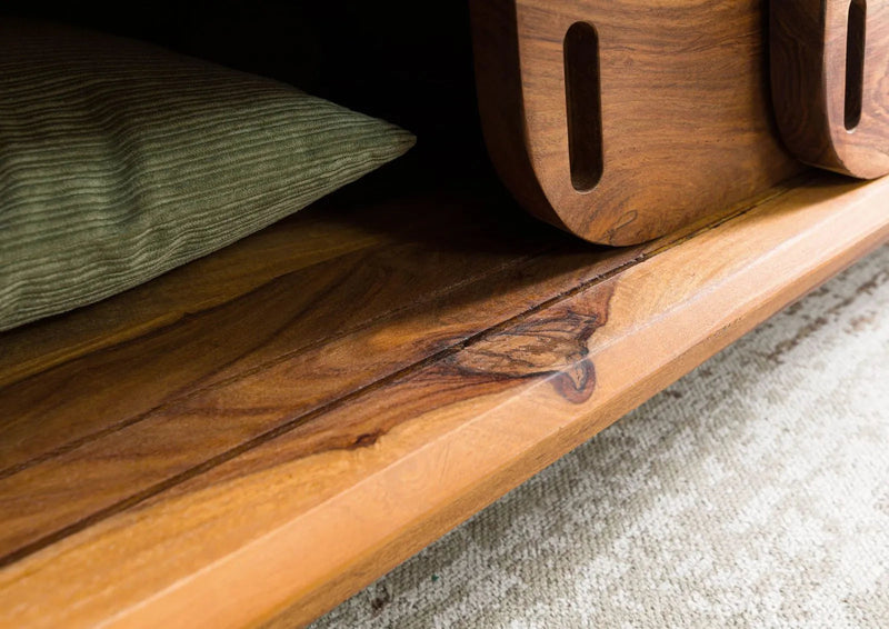Marwar Solid Sheesham Wood Coffee Table with Storage