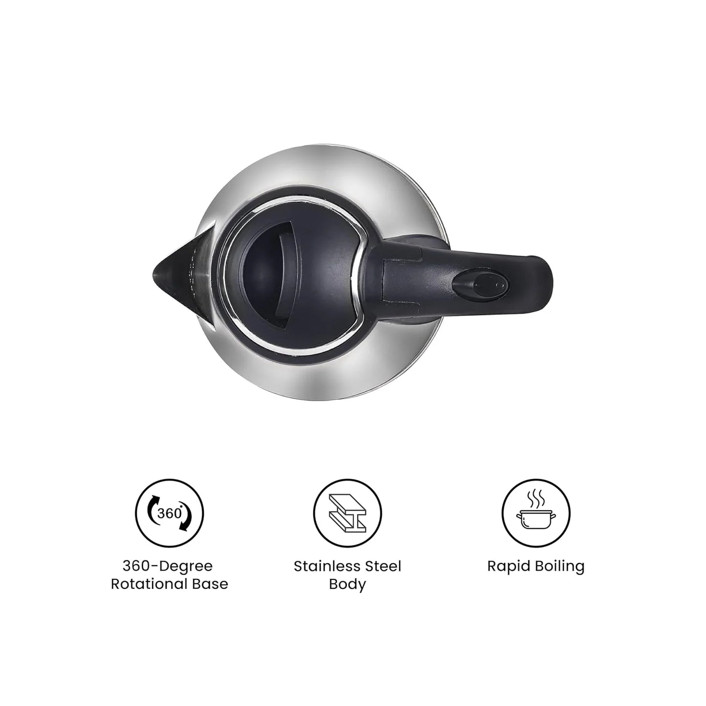 Powlin Ashley 1.5 & 1.8L Electric Kettle | Stainless Steel | 1500W Fast Heating | Energy-Efficient & Durable | Lowest Price | BPA-Free