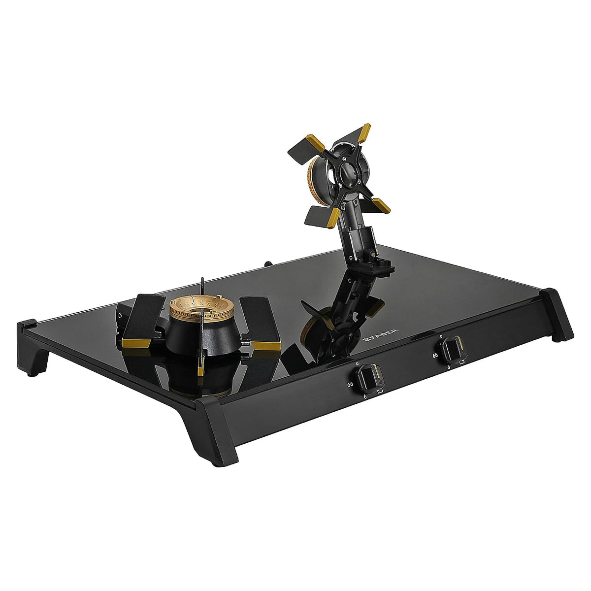 Faber Liftable Burners Freestanding Cooktop | Genius 752 Bk | 75Cm Width | Brass Burners | Manual Ignition | Abs Knobs |