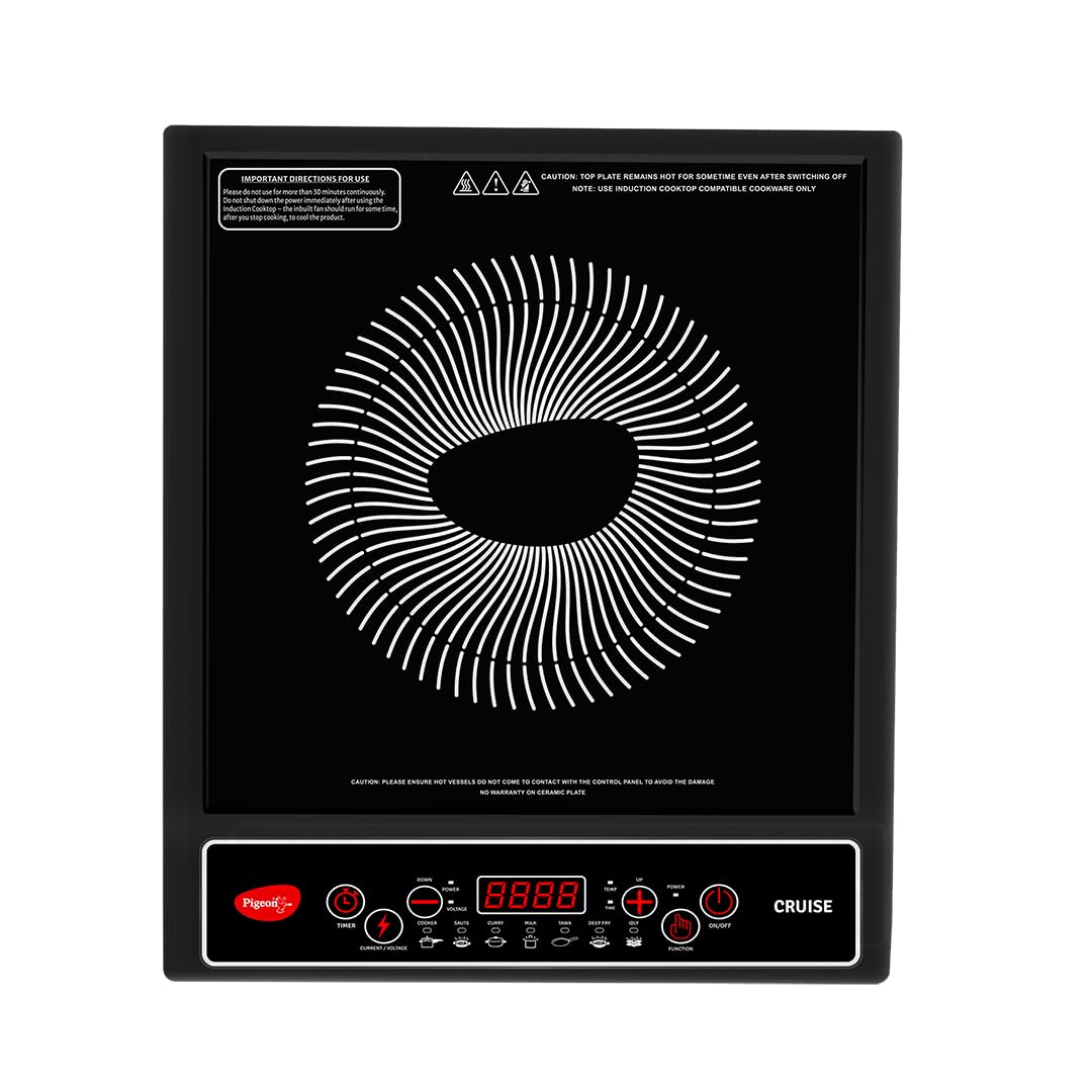 Pigeon by Stovekraft Brio Plus Induction Stove 2100 Watts for Fast and Easy Cooking