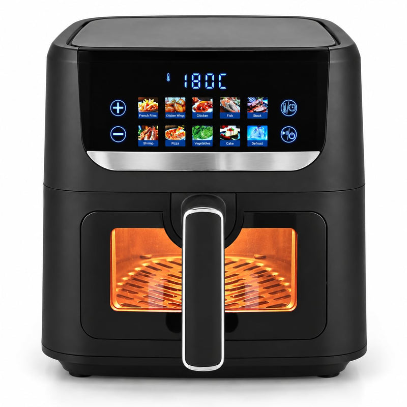 Faber 8.0L 1700W Digital Air Fryer | Fry, Bake, Roast | 85% Less Oil,360 hot air circulation | 10-Preset Menu, Touch Con