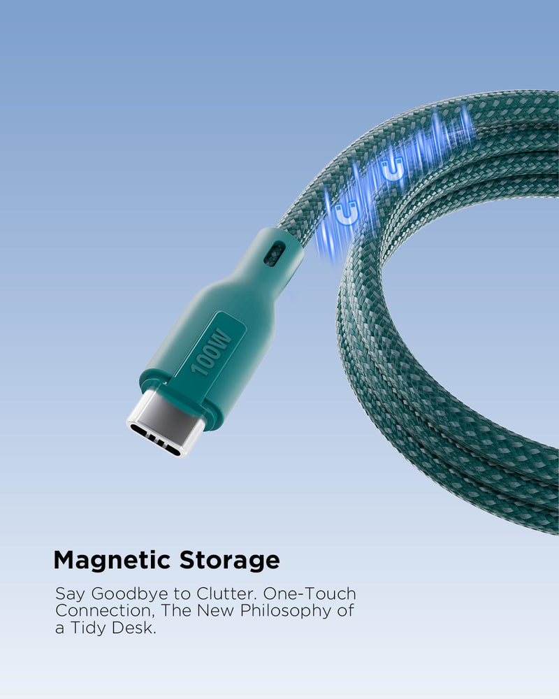 Philips 100W Magnetic Type C to Type C Fast Charging Cable (B0FMJ78RGZ)