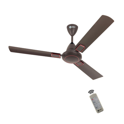 Orient Electric 1200 mm I Falcon Deco | BLDC ceiling fan with Remote| Decorative ceiling fan with stylish trims | Saves up to 50% on electricity bills | 3-year warranty by Orient | Brown